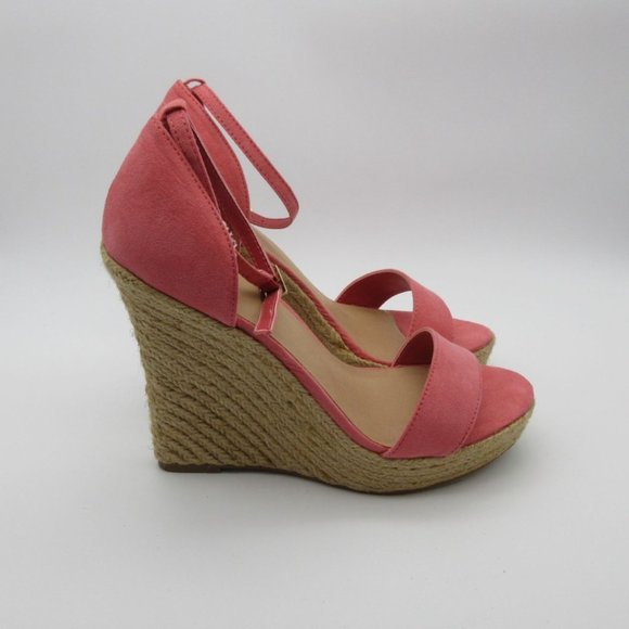 Colin Stuart pink jute espadrille wedge‎ heel sandals - Picture 5 of 12